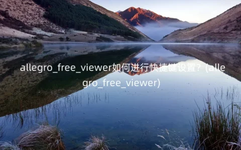 allegro_free_viewer如何进行快捷键设置？(allegro_free_viewer)