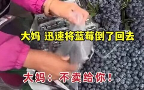 云南大理买蓝莓，女子质问六两按一斤卖，摊主：我们这里就是这样