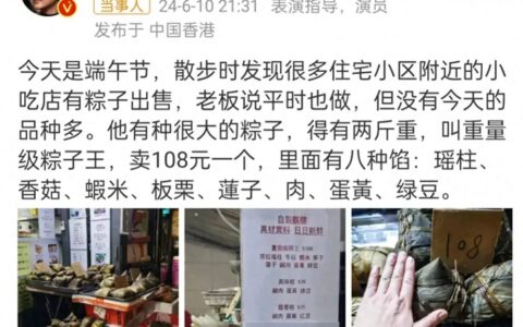 原创
            张颂文晒重量级粽子王，粽子比手还要大，小熊老师：咸粽最为好吃-抗美援朝 张文荣