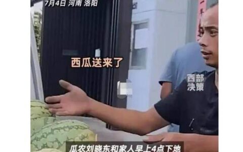 河南瓜农给平江捐3000斤西瓜：人间有光，那就是战无不胜的力量！-河南摘瓜事件