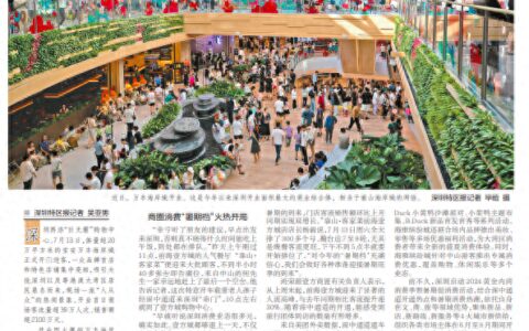 【深圳特区报】深圳暑期消费人气拉满-深圳的消费水平怎么样