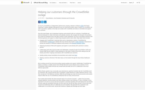 CrowdStrike致微软蓝屏！预计全球850万台Windows设备遭殃-windows10蓝屏后开机黑屏